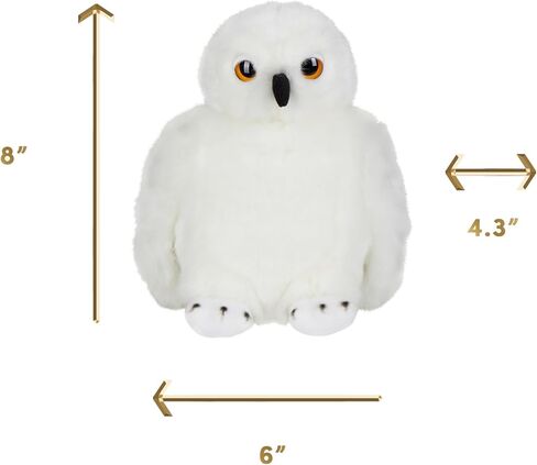 Harry Potter Hedwig Soft Toy - Medium 8" Plush Toy Owl - Collectible - White Snowy Owl with Yellow Eyes & Black Beak - Stuffed Animal Gift for Fans, Kids & Collectors in Saudi Arabia