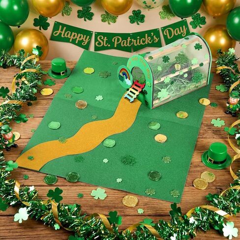 Skylety St. Patrick's Day Leprechaun Trap Kit زينة عيد القديس باتريك الخشبية DIY Craft اصنع فخًا للقبض على Leprechaun Craft Kit Set للأنشطة لوازم الحفلات الأيرلندية in Kuwait