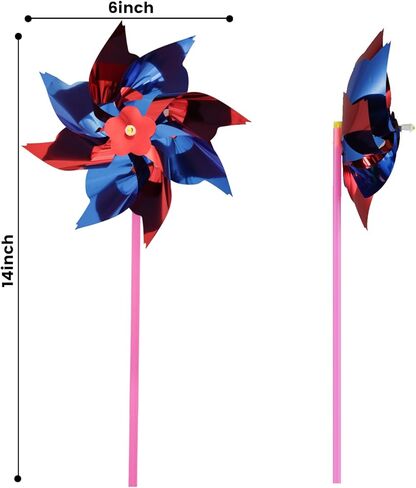 JOHOUSE 100PCS Plastic Rainbow Pinwheels for Kids - Party Favors, Garden Yard Decorations, DIY Crafts, Bird Deterrent for Outside Windmills in Saudi Arabia