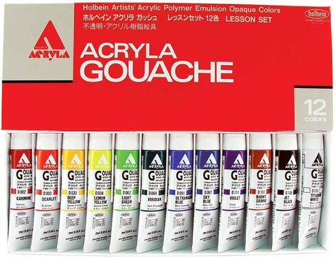 Holbein Acryla Gouache 20ml Lesson Set of 12 in Saudi Arabia