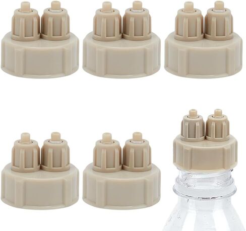 WADORN 8Pcs Aquarium CO2 Generator-DIY Carbon Dioxide Reactor Bottle Caps DIY Plants Air Diffuser Generators Quick Screw Twist Bottle Cap for Aquarium Fish Tank Live Plants Hydroponics in Saudi Arabia
