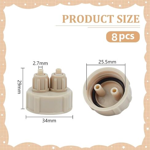 WADORN 8Pcs Aquarium CO2 Generator-DIY Carbon Dioxide Reactor Bottle Caps DIY Plants Air Diffuser Generators Quick Screw Twist Bottle Cap for Aquarium Fish Tank Live Plants Hydroponics in Saudi Arabia