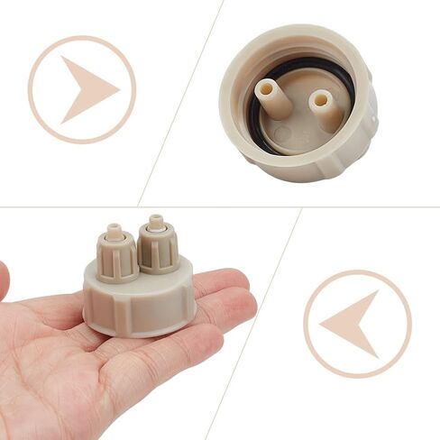 WADORN 8Pcs Aquarium CO2 Generator-DIY Carbon Dioxide Reactor Bottle Caps DIY Plants Air Diffuser Generators Quick Screw Twist Bottle Cap for Aquarium Fish Tank Live Plants Hydroponics in Saudi Arabia