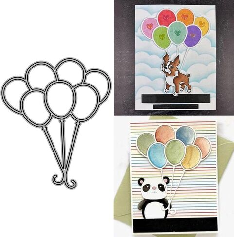Bunches of Balloons Metal Cutting Dies for Card Making, Paper Embossing Die Cuts Kit Templates Supplies, Photo Frame Album DIY Scrapbooking Stencils Sets in Kuwait