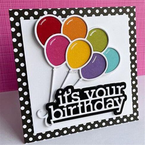 Bunches of Balloons Metal Cutting Dies for Card Making, Paper Embossing Die Cuts Kit Templates Supplies, Photo Frame Album DIY Scrapbooking Stencils Sets in Kuwait