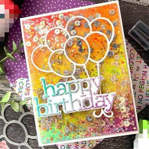 Bunches of Balloons Metal Cutting Dies for Card Making, Paper Embossing Die Cuts Kit Templates Supplies, Photo Frame Album DIY Scrapbooking Stencils Sets in Kuwait