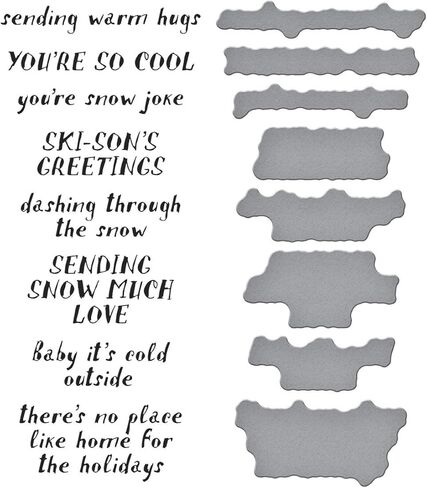 Spellbinders BP-335 Ski-Son's Greetings Sentiments BetterPress Plate & Die Set from The Ski-Son's Greetings Collection by Simon Hurley in Saudi Arabia