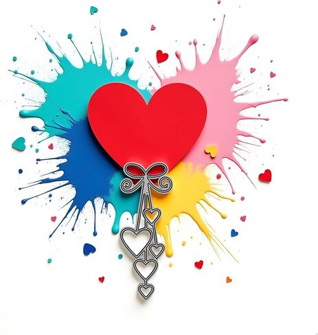 Silver Heart Metal Cutting Dies Photo Album Decoration Accessories DIY Crafts for Journal Diary Decoration Metal Cutting Dies Card Making in Saudi Arabia