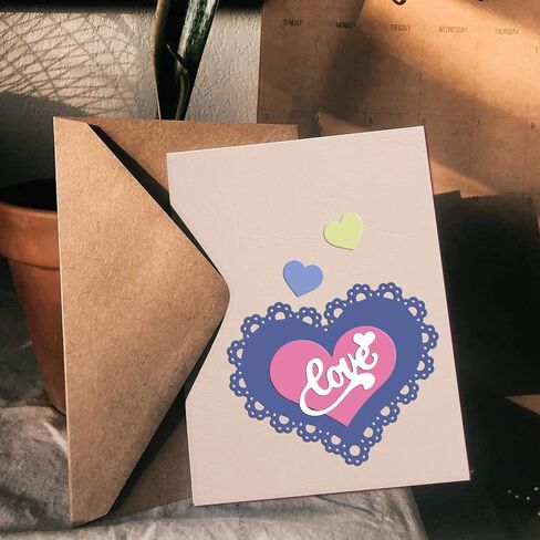 2Pcs Valentine's Day Themed Carbon Steel Cutting Dies Stencils, Heart Flower Pattern Cutting Die for DIY Scrapbooking Photo Album Decorative Embossing Paper Card,10~13.4x14~8.3x0.08cm in Saudi Arabia