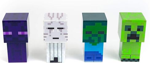 Minecraft Mini Mob 4-Piece Figure Mood Light Set | Battery Operated LED Lights in Saudi Arabia