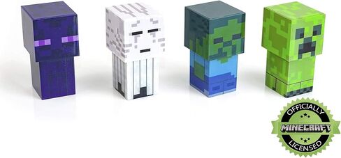 Minecraft Mini Mob 4-Piece Figure Mood Light Set | Battery Operated LED Lights in Saudi Arabia