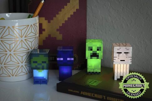 Minecraft Mini Mob 4-Piece Figure Mood Light Set | Battery Operated LED Lights in Saudi Arabia