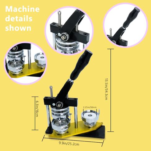 Button Maker Machine, 58mm/2.25 inch Pin Button Badge Maker,Interchangeable Button-Models Press Machine Kit with 300 Sets Buttons-Part Supplies & Circle Cutter & Cutting Mat in Saudi Arabia