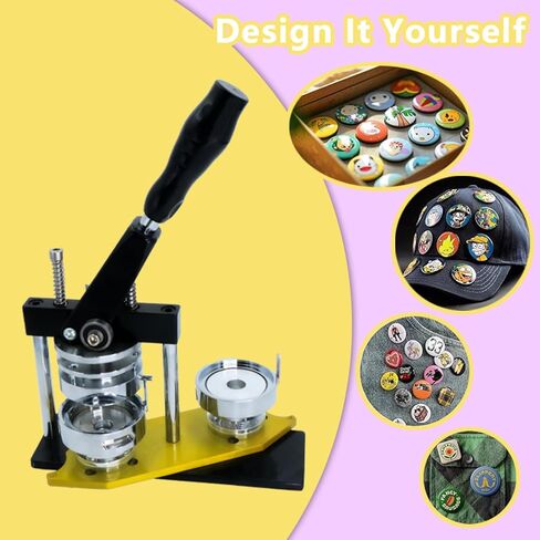 Button Maker Machine, 58mm/2.25 inch Pin Button Badge Maker,Interchangeable Button-Models Press Machine Kit with 300 Sets Buttons-Part Supplies & Circle Cutter & Cutting Mat in Saudi Arabia