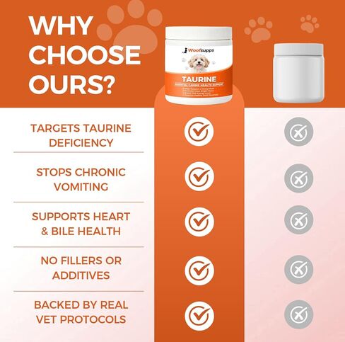 مسحوق توراين نقي للكلاب من ووف سابس، مكمل توراين للكلاب، 200 جرام (قطعة واحدة) in Kuwait