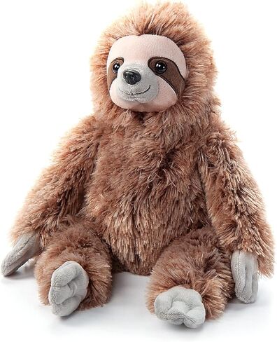 The Petting Zoo Sloth Stuffed Animal Plushie, Gifts for Kids, Wild Onez Wildlife Animals, Brown Sloth Plush Toy 9 inches in Saudi Arabia