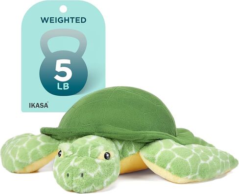 IKASA 5 lbs Weighted Stuffed Animal Sea Turtle Plush Toy,24 inches Giant Large Big Jumbo Soft Toys, Huge Size Cute Fluffy Heavy Fat Oversized Plushie,Gifts for Kids Girls Boys in Saudi Arabia