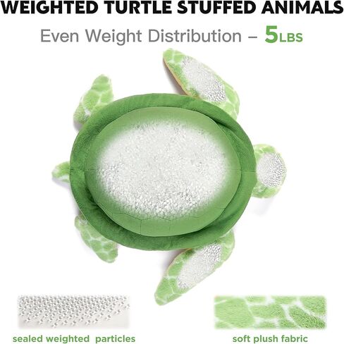 IKASA 5 lbs Weighted Stuffed Animal Sea Turtle Plush Toy,24 inches Giant Large Big Jumbo Soft Toys, Huge Size Cute Fluffy Heavy Fat Oversized Plushie,Gifts for Kids Girls Boys in Saudi Arabia