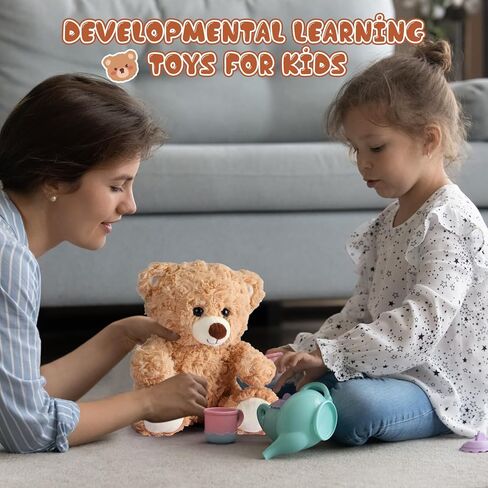 16 Pieces 8 Inch Bear Stuffed Animal Bulk for Soft Stuffed Bear Plush Toys Party Favors Animal Decorations for Birthday Baby Shower Valentine's Day Party Gifts Supplies in Saudi Arabia