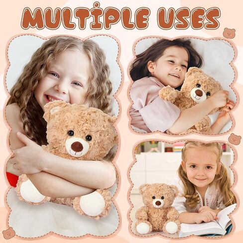 16 Pieces 8 Inch Bear Stuffed Animal Bulk for Soft Stuffed Bear Plush Toys Party Favors Animal Decorations for Birthday Baby Shower Valentine's Day Party Gifts Supplies in Saudi Arabia