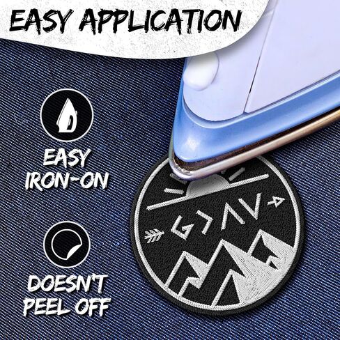 God is Greater Than The Highs and Lows Patch for Clothes – Embroidered Iron on Patch for Backpack Jacket - Fabric Sports Patches for Clothes Souvenirs & Gifts ID45095 in Saudi Arabia