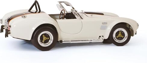 نموذج سبيكة 1964 كارول شيلبي كوبرا 427S/C - نسخة طبق الأصل من أسطورة السباق بمقياس 1:18 مع غطاء رأس مفتوح ومحرك مفصل لهواة الجمع والعرض البالغين (كريمي) in Kuwait