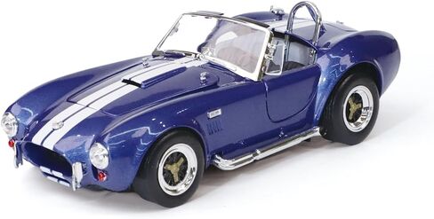 نموذج سبيكة 1964 كارول شيلبي كوبرا 427S/C - نسخة طبق الأصل من أسطورة السباق بمقياس 1:18 مع غطاء رأس مفتوح ومحرك مفصل لهواة الجمع والعرض للبالغين (أزرق) in Kuwait