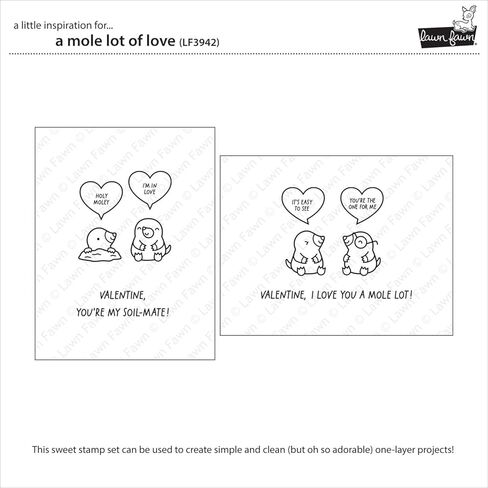 مجموعة طوابع شفافة من Lawn Fawn LF3942 A Mole Lot of Love 4X6 in Saudi Arabia