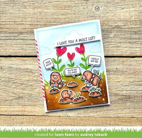 مجموعة طوابع شفافة من Lawn Fawn LF3942 A Mole Lot of Love 4X6 in Saudi Arabia