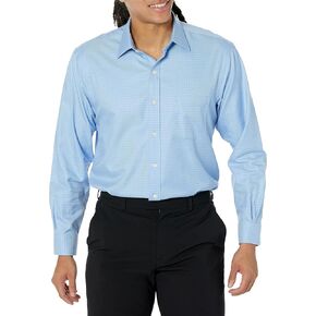 Brooks Brothers Men's Non-Iron Stretch Dobby Ainsley Spread Collar Check Dress Shirt