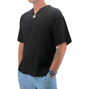 Love Quality Men's Short Sleeve Shirt 100% Cotton Hippie Yoga Shirt