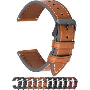 Fullmosa Watch Bands Top Wax Leather Watch Band / حزام 18 ملم 20 ملم 22 ملم 24 ملم للرجال والنساء in Kuwait