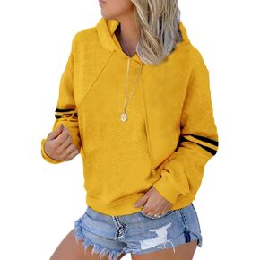XIWUKOD Baseball Sweatshirts for Women Long Sleeve Hoodie with Pocket Casual Pullover Tops Baseball Mom Shirts