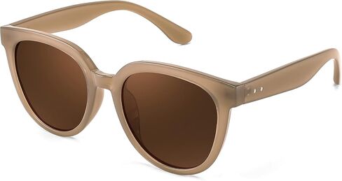 FEISEDY Sunglasses Women, Round Polarized Fashion Sunglasses, Trendy Style UV Protection Sunnies B4127 in Saudi Arabia