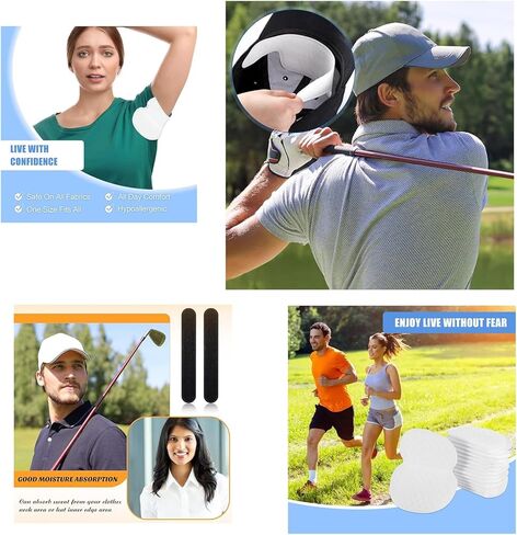jhtii 110 pcs Golf Hat Sweat Liner, Soft Hat Sweat, Sweatband Preservation Sticky Sweat Liner, Prevents Stains & Odor for Men Women Baseball Hat White in Kuwait