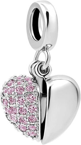 خرزة متدلية من الفضة الإسترلينية I Love You Heart جوهرة الميلاد من LovelyCharms للسوار in Saudi Arabia