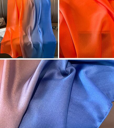 شال نسائي عصري كبير واقي من الشمس يلتف الصيف خفيف الوزن نمط الأزهار الحرير الحرير يشعر الأوشحة للحزاب والرقبة in Kuwait