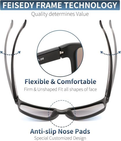 FEISEDY Polarized Sports Sunglasses for Men Women, Classic Fishing Driving Cycling Goggles, UV400 Protection B2234 in Saudi Arabia