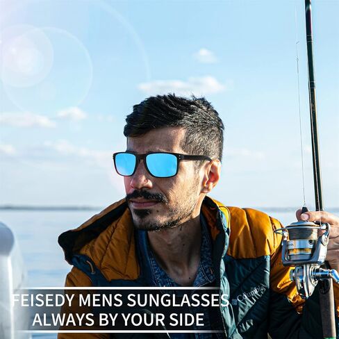 FEISEDY Polarized Sports Sunglasses for Men Women, Classic Fishing Driving Cycling Goggles, UV400 Protection B2234 in Saudi Arabia