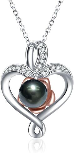 Gifts for wife Women-Tahitian Black Pearl Necklace Gift for Wife Wedding Birthday gifts Anniversary-Mothers Day gifts for mon Valentines Day gifts forer Christmas day gifts in Saudi Arabia