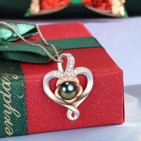 Gifts for wife Women-Tahitian Black Pearl Necklace Gift for Wife Wedding Birthday gifts Anniversary-Mothers Day gifts for mon Valentines Day gifts forer Christmas day gifts in Saudi Arabia