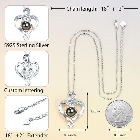 Gifts for wife Women-Tahitian Black Pearl Necklace Gift for Wife Wedding Birthday gifts Anniversary-Mothers Day gifts for mon Valentines Day gifts forer Christmas day gifts in Saudi Arabia