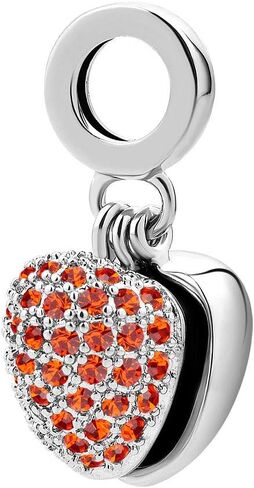 خرزة متدلية من الفضة الإسترلينية I Love You Heart جوهرة الميلاد من LovelyCharms للسوار in Kuwait