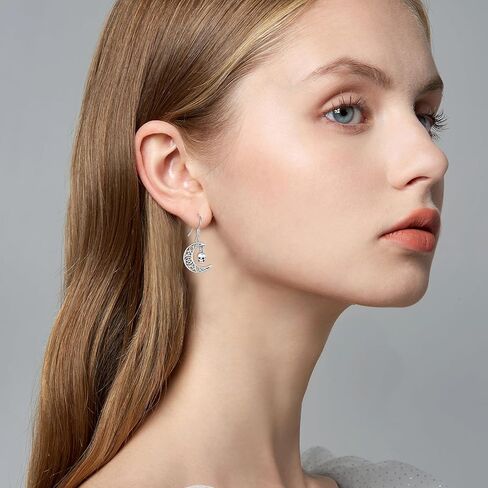 Skull Earrings Dangle 925 Sterling Silver Celtic Knot Earrings Skeleton Earrings Moon Star Earrings Gothic Punk Skull Jewelry Birthday Halloween Christmas Gifts for Women Girls Daughter in Kuwait