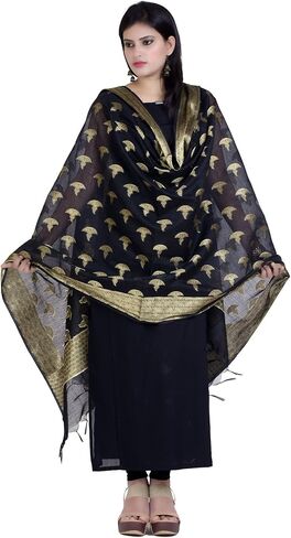 هدايا عيد الحب من شاندراكالا لها، وشاح زاري وورك باناراسي للنساء، (D125-P) in Saudi Arabia