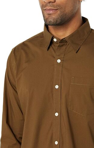 قميص Goodthreads الرجالي ذو المقاس القياسي وأكمام طويلة من قماش البوبلين المطاطي in Kuwait