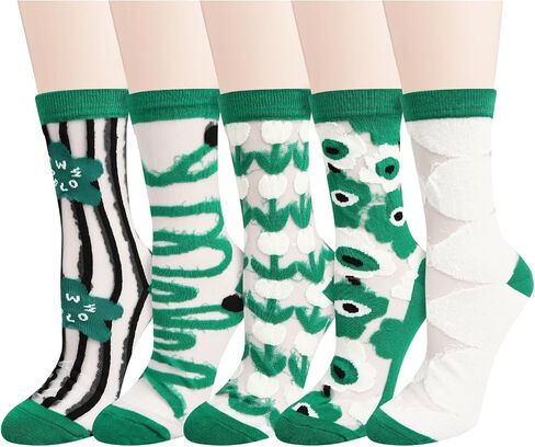 Benefeet Sox Womens Mesh Sheer Socks Vintage Lace Socks for Girls Thin Transparent See Through Sheer Ankle Crew Socks in Saudi Arabia