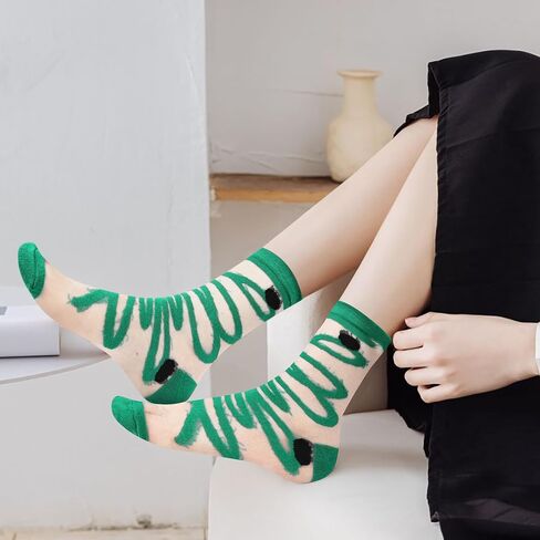Benefeet Sox Womens Mesh Sheer Socks Vintage Lace Socks for Girls Thin Transparent See Through Sheer Ankle Crew Socks in Saudi Arabia