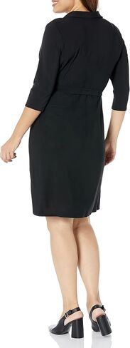 Star Vixen Women's Three-Quarter-Sleeve Faux Wrap Dress in Saudi Arabia