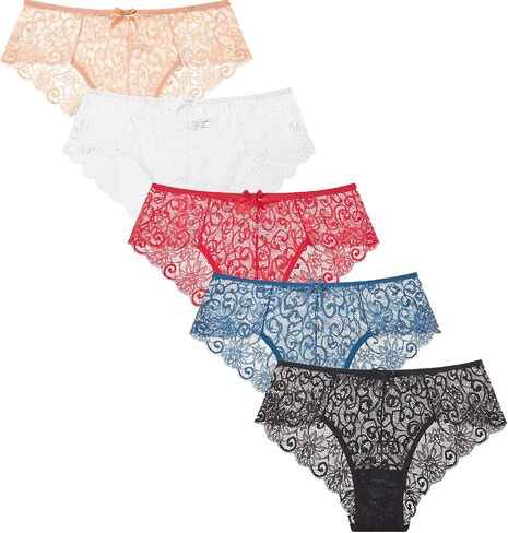 Underwear for women sexy soft lace bikini panties pack of 5 in Saudi Arabia